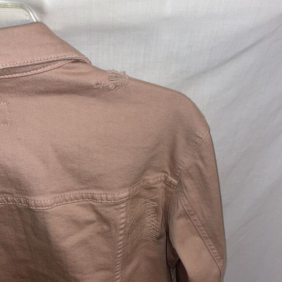 Adriano Goldshmied Women’s Distressed Jacket Size Medium Pink Denim Outdoors - Picture 10 of 12